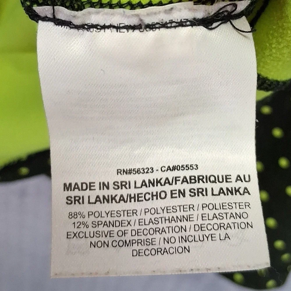 Nike Pro Hyperwarm Dri-FIT Half Zip Pullover Polka Dot Green Yellow Large